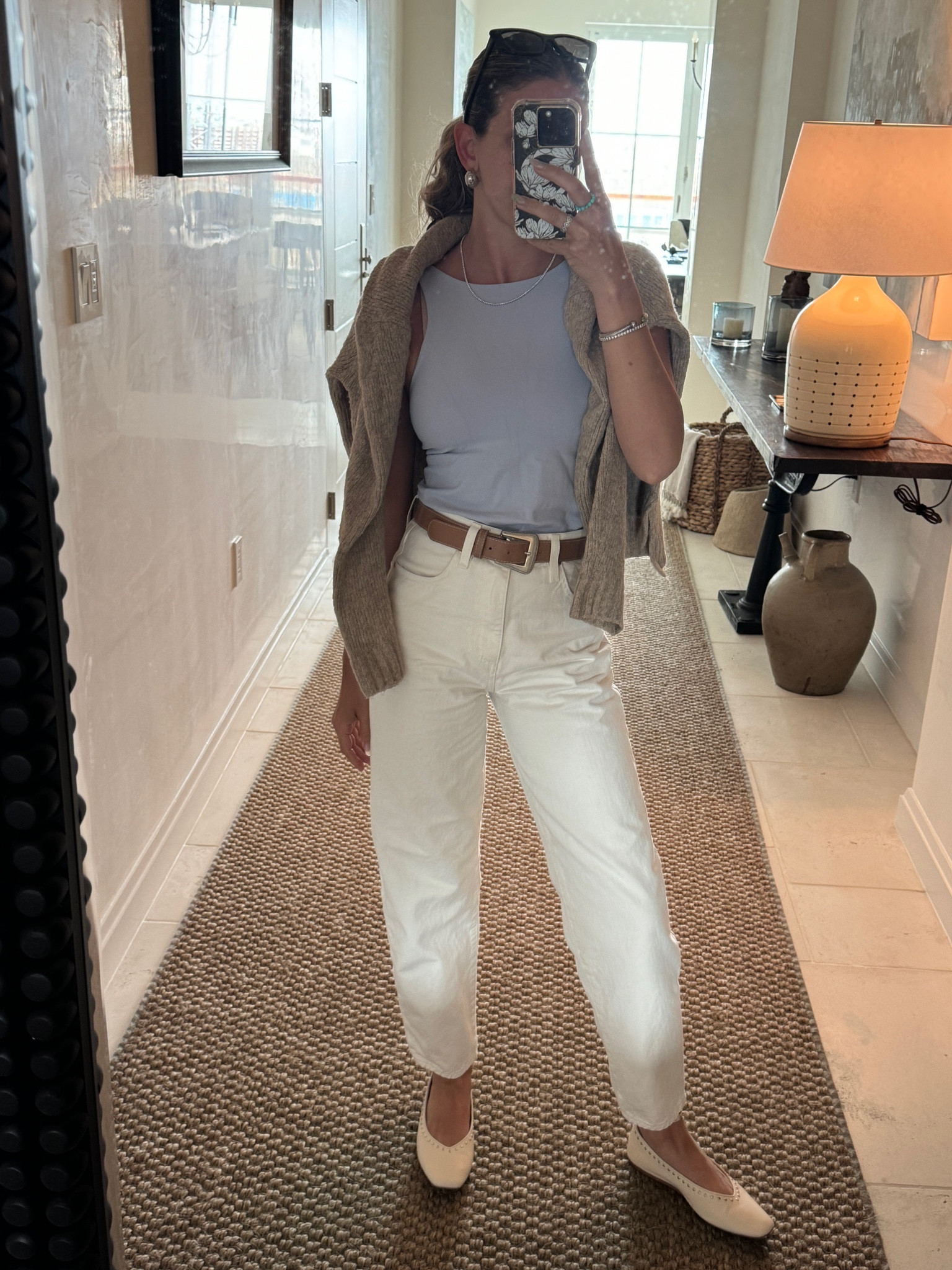 Casual outfit. White jean. White barrel jean. Chunky sweater. Free people tank. Beige belt. Ballet flat. Casual Outfit Essentials, White Jean Styles, White Barrel Jeans, Chunky Sweater Picks, Free People Tank Tops, Beige Belt Must-Haves, Ballet Flats Selection, Effortless Casual Looks, Stylish White Denim, Comfortable Chunky Knits, Trendy Free People Tanks, Neutral Beige Belts, Versatile Ballet Flats, Everyday Casual Wardrobe, Classic White Jeans Outfit, Cozy Sweater Favorites, Layering Tank Tops by Free People, Fashionable Beige Accessories, Chic Flat Shoes, Relaxed Weekend Outfits, Soft and Stylish Sweaters, Light Denim Fashion, Ultimate Comfort Tanks, Sophisticated Belt Choices, Elegant Footwear Essentials, Modern Casual Wear, Seasonal White Denim Picks, Knitwear for All Seasons, Essential Tanks for Layering, Accessory Updates with Beige Belts.

#LTKxMadewell #LTKsalealert #LTKfindsunder100