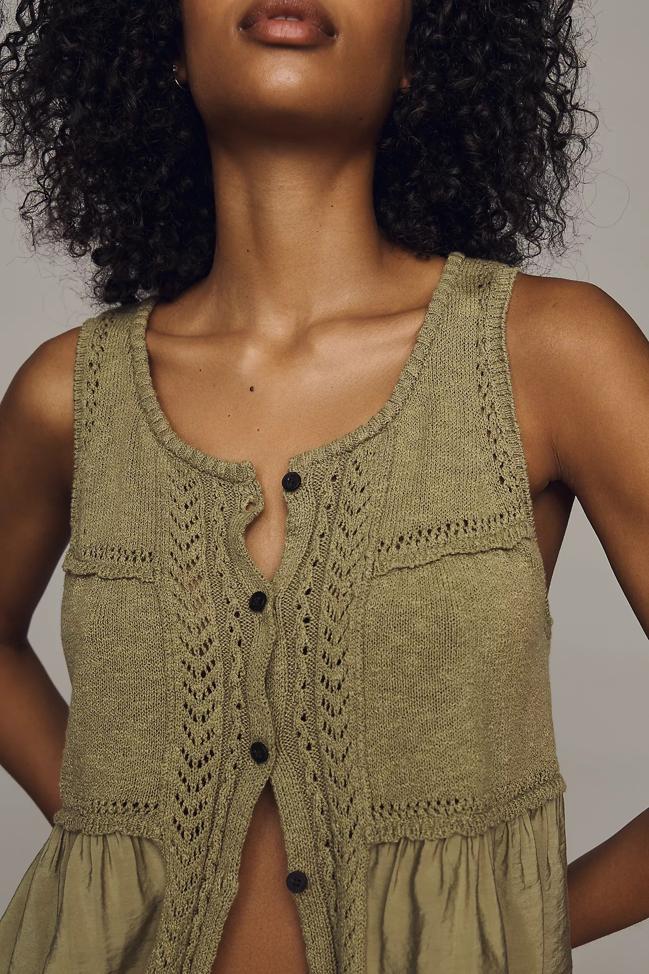 By Anthropologie Pointelle Sweater Tank | Anthropologie (US)
