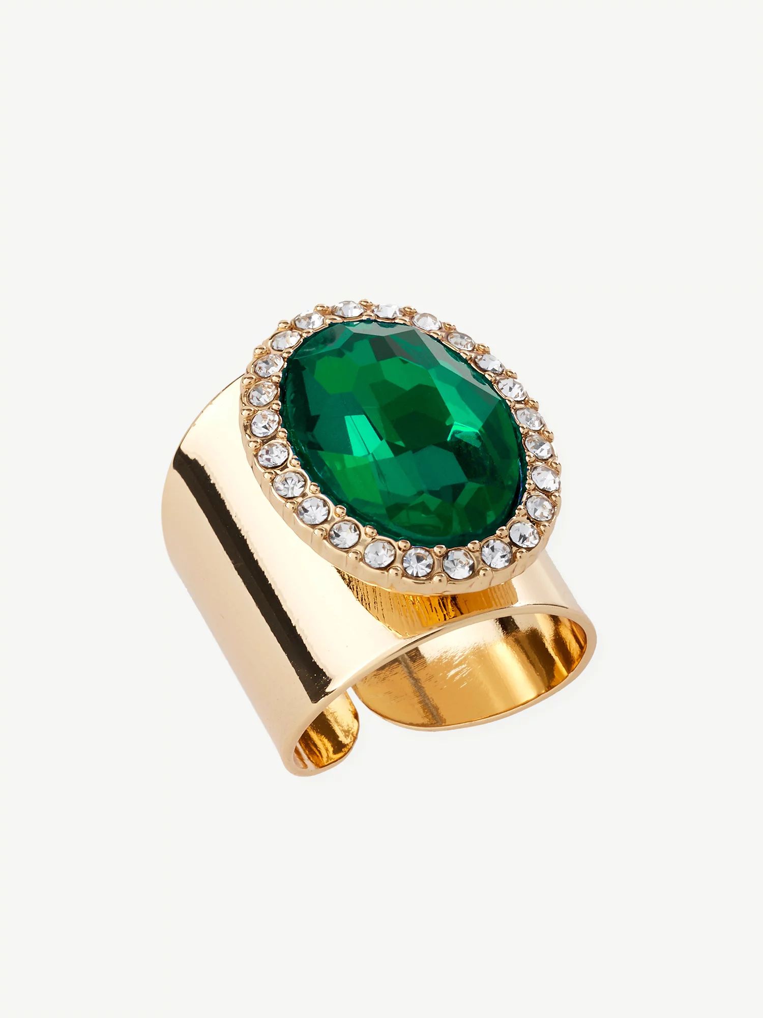 Sofia Jewelry by Sofia Vergara Women's Gold-Tone Green Stone Ring, Size 8 | Walmart (US)