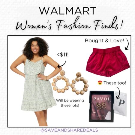 #walmartpartner 
@Walmart is the place to shop for women’s fashion! Whether you’re looking for flowy spring dresses, chic earrings, or athletic wear.. they have it all! Loving the pair of shorts on the top right especially! True to size fit, they’re lined, and they have a zipper pocket! @walmartfashion #walmartfashion