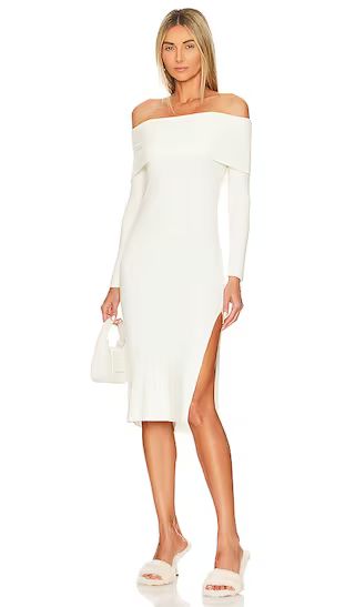 Francesca Midi Dress in Pristine Ivory | Revolve Clothing (Global)