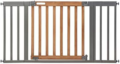 Summer West End Safety Baby Gate, Honey Oak Stained Wood with Slate Metal Frame – 30” Tall, F... | Amazon (US)