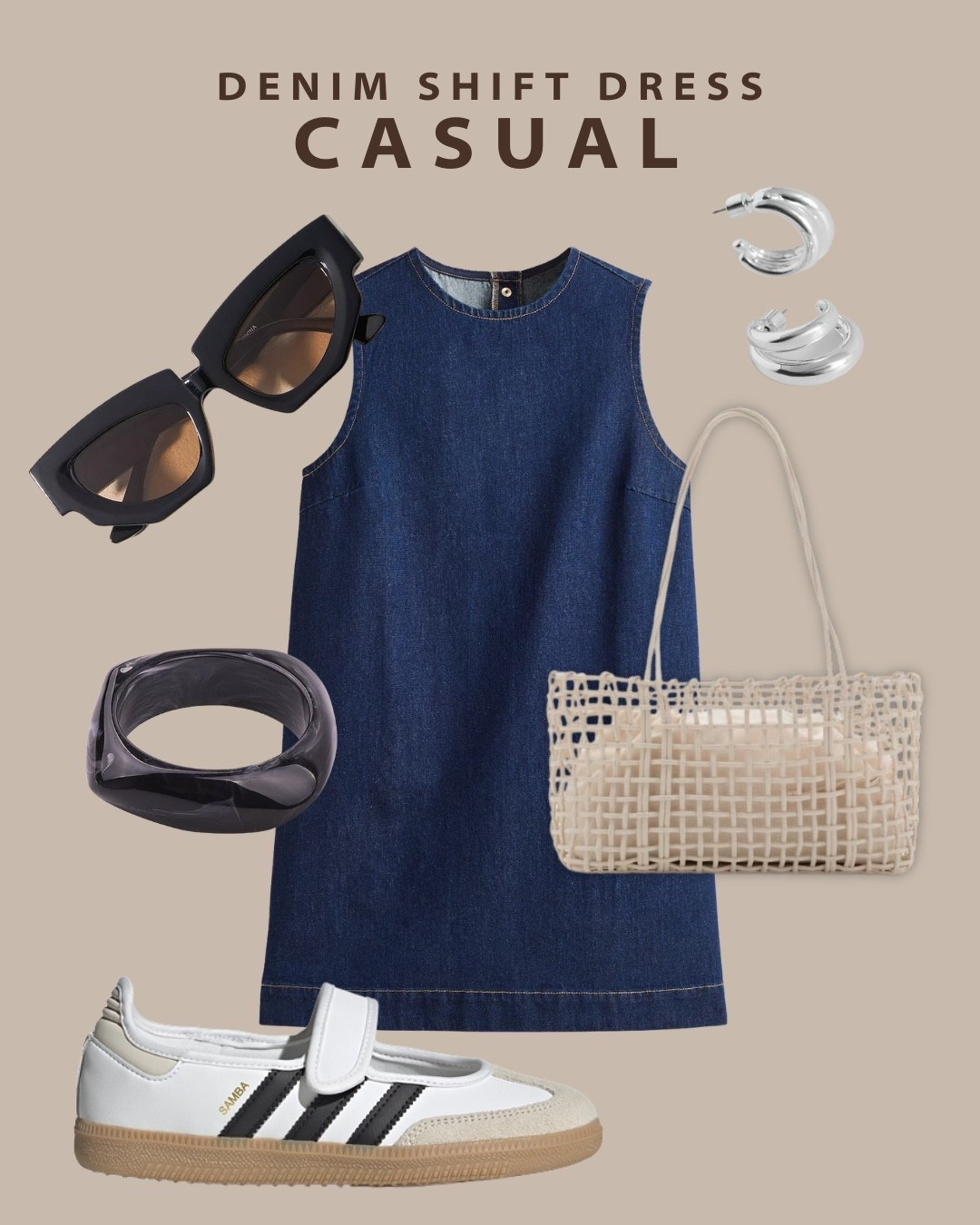 Casual denim shift dress outfitt

#LTKSeasonal #LTKFindsUnder100 #LTKStyleTip