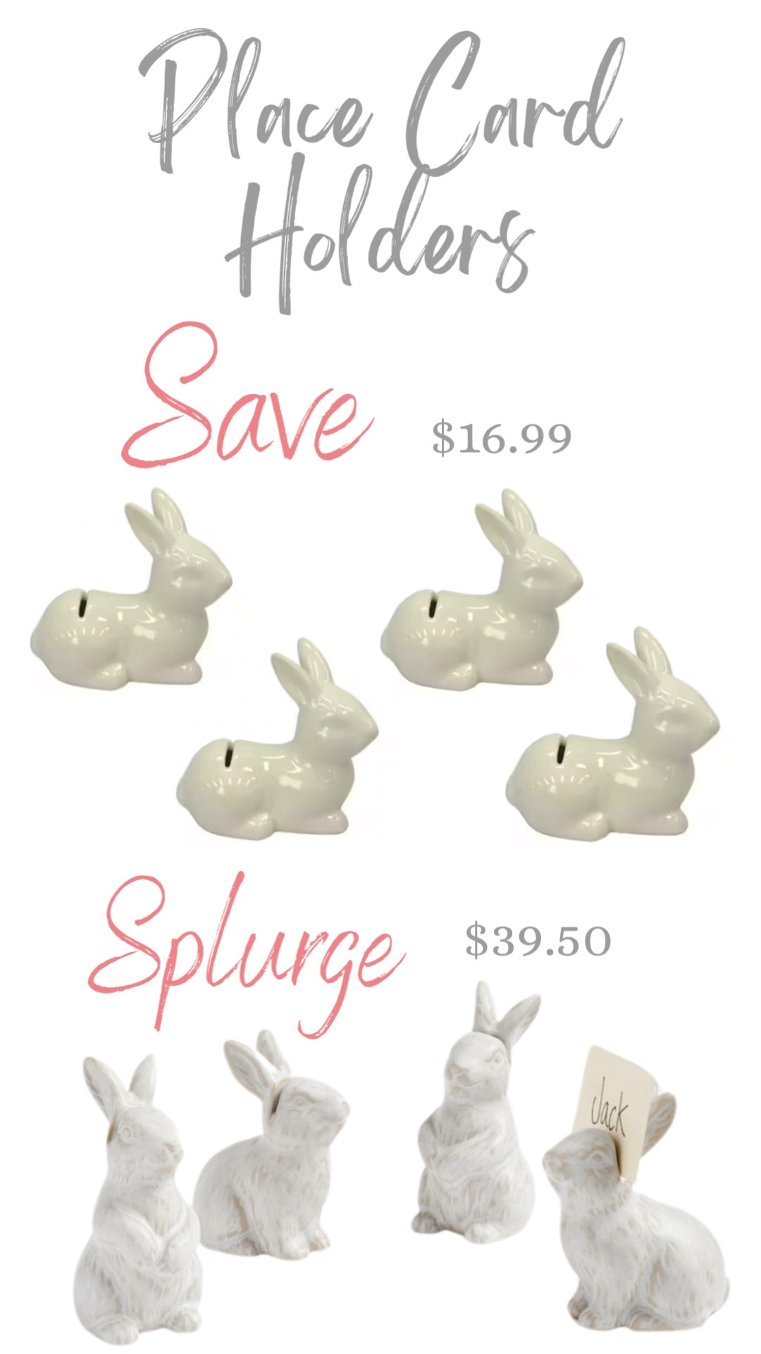 White bunny place card holders!
🤍
Easter Decor

#LTKMostLoved #LTKfamily #LTKSeasonal