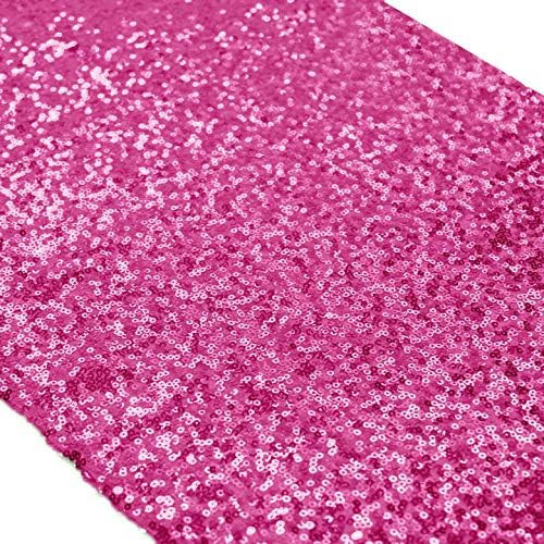 12x108-Inch Hot Pink Sparkly Sequin Table Runner Glitz Sequin Table Runner for Wedding Part/Event... | Amazon (US)