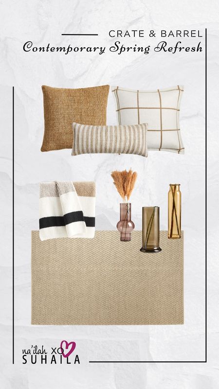 Contemporary decor and home accessories from Crate & Barrel in warm honey colored hues with amber glass and large stripes for a cozy spring feel.

#LTKSpringSale #LTKSeasonal #LTKhome