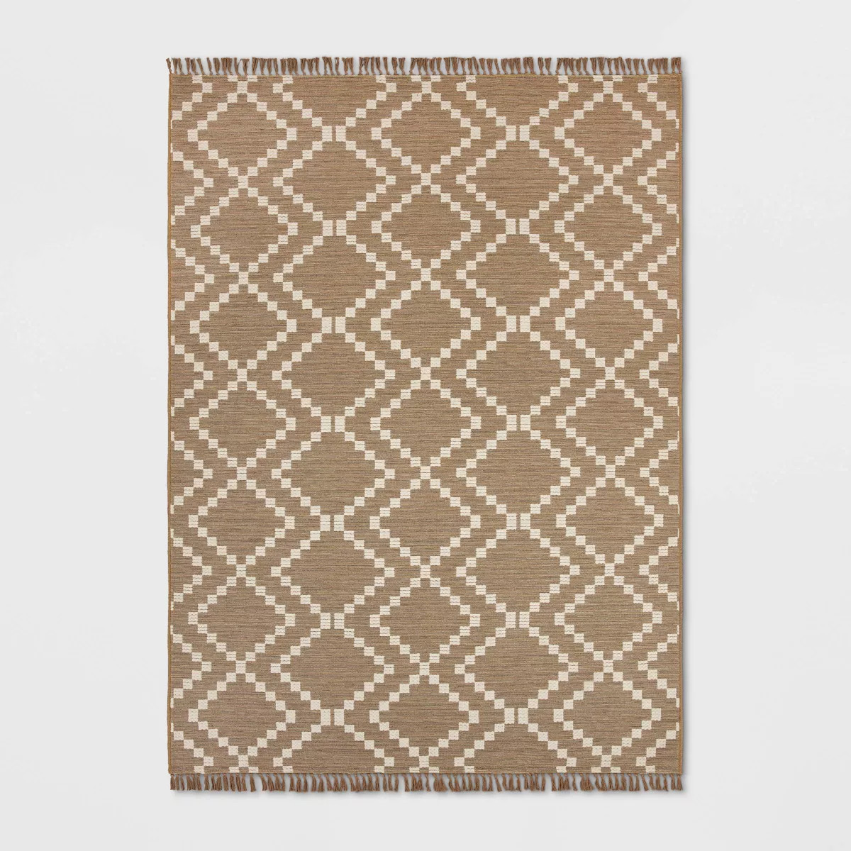 Check Diamonds Outdoor Rug Tan - Threshold™ | Target
