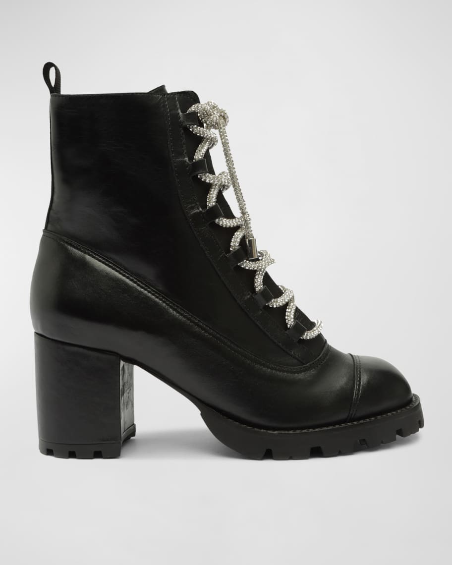 Schutz Kaile Glam Heeled Combat Boots | Neiman Marcus