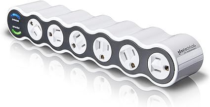 360 Electrical 36051 Power Curve 6 Outlet Surge Protector,White and Gray | Amazon (US)