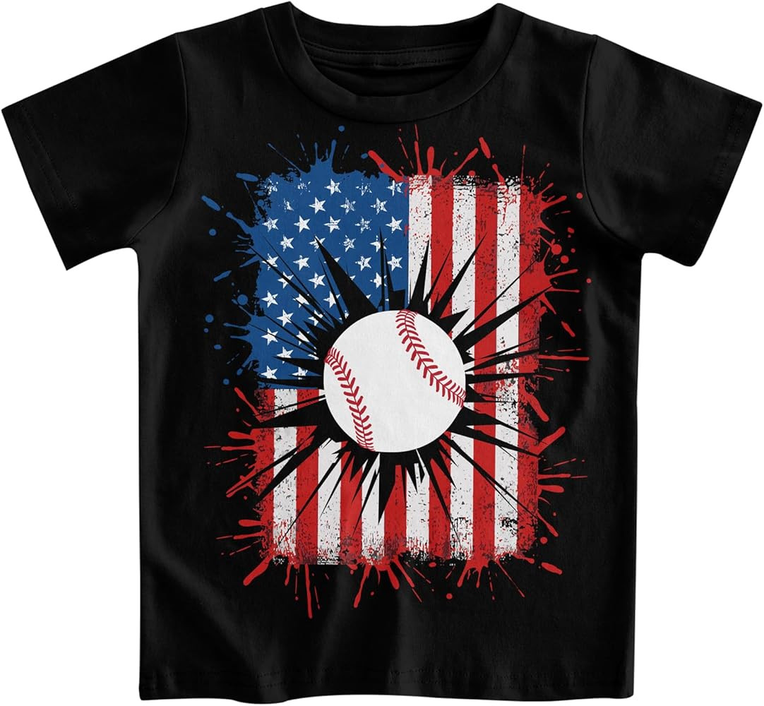 Kids America Flag Shirt 1-8T Boys Funny Construction 4th of July T-Shirts Patriotic Outfit for To... | Amazon (US)