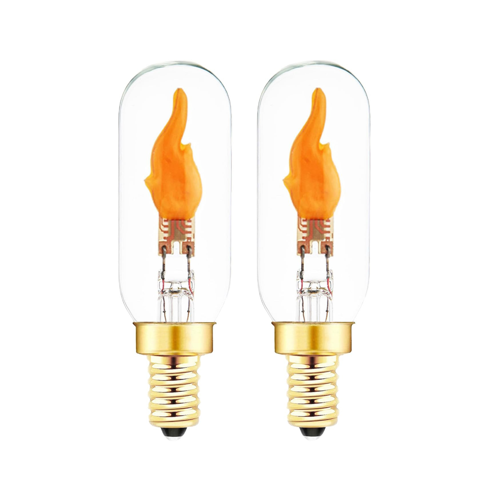 E12 Flickering Flame Bulb, Flickering Light Bulbs LED Chandelier Candelabra Base Flame Light Bulb... | Amazon (US)