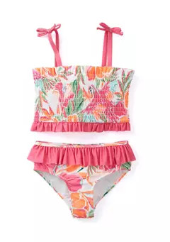 Girls 4-6x Floral Printed 2 Piece Swimsuit | Belk