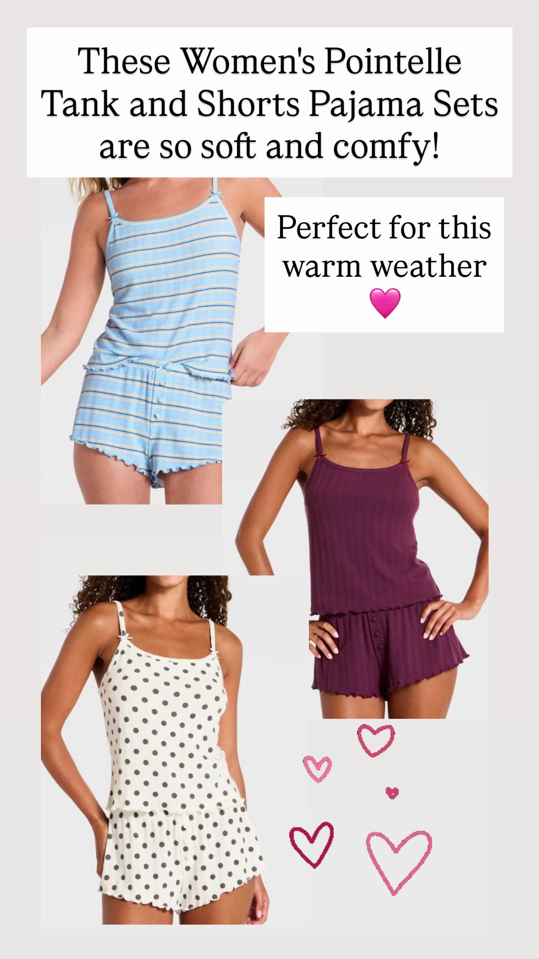 Women's Pointelle Tank and Micro Shorts Pajama Set

#LTKootd
