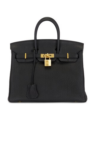 Hermes Clemence Birkin 25 Handbag in Black | FWRD 