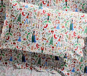 Rifle Paper Co. Nutcracker Organic Sheet Set | Pottery Barn Kids