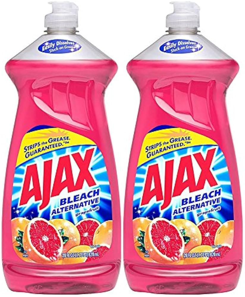 Ajax Dish Washing Soap Bleach Alternative, Ruby Red Grapefruit, 28oz, 2 Pack | Amazon (US)