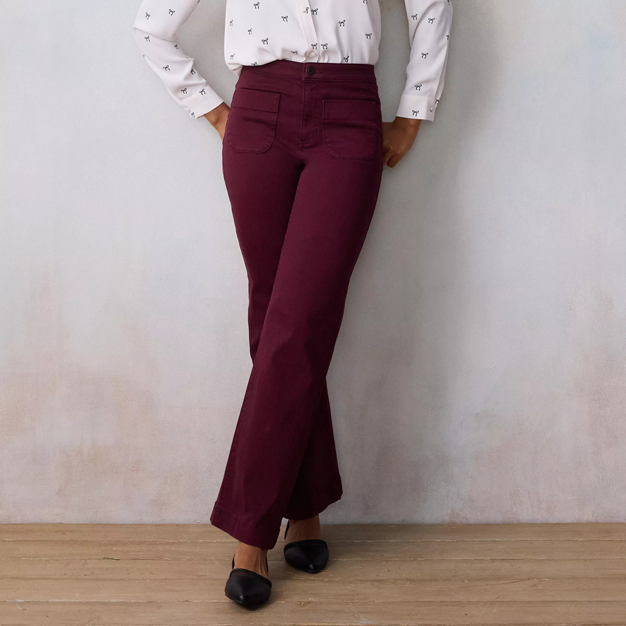 Women's LC Lauren Conrad Super High-Waisted Wide Leg Trouser Jeans | Kohl's