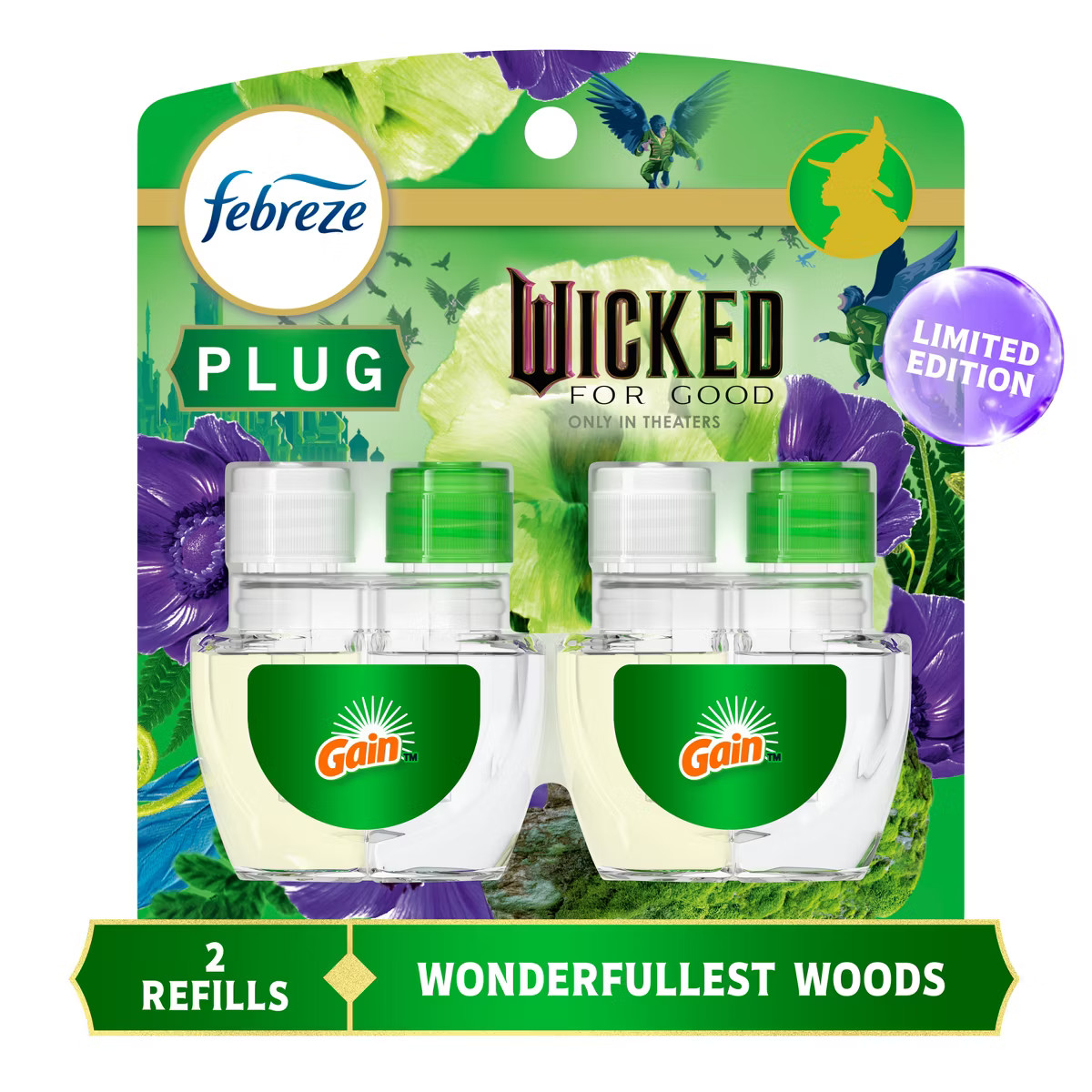 Febreze Plug Dual Refills Wicked Gain Wonderfullest Woods Air Freshener - 1.75 fl oz/2ct | Target