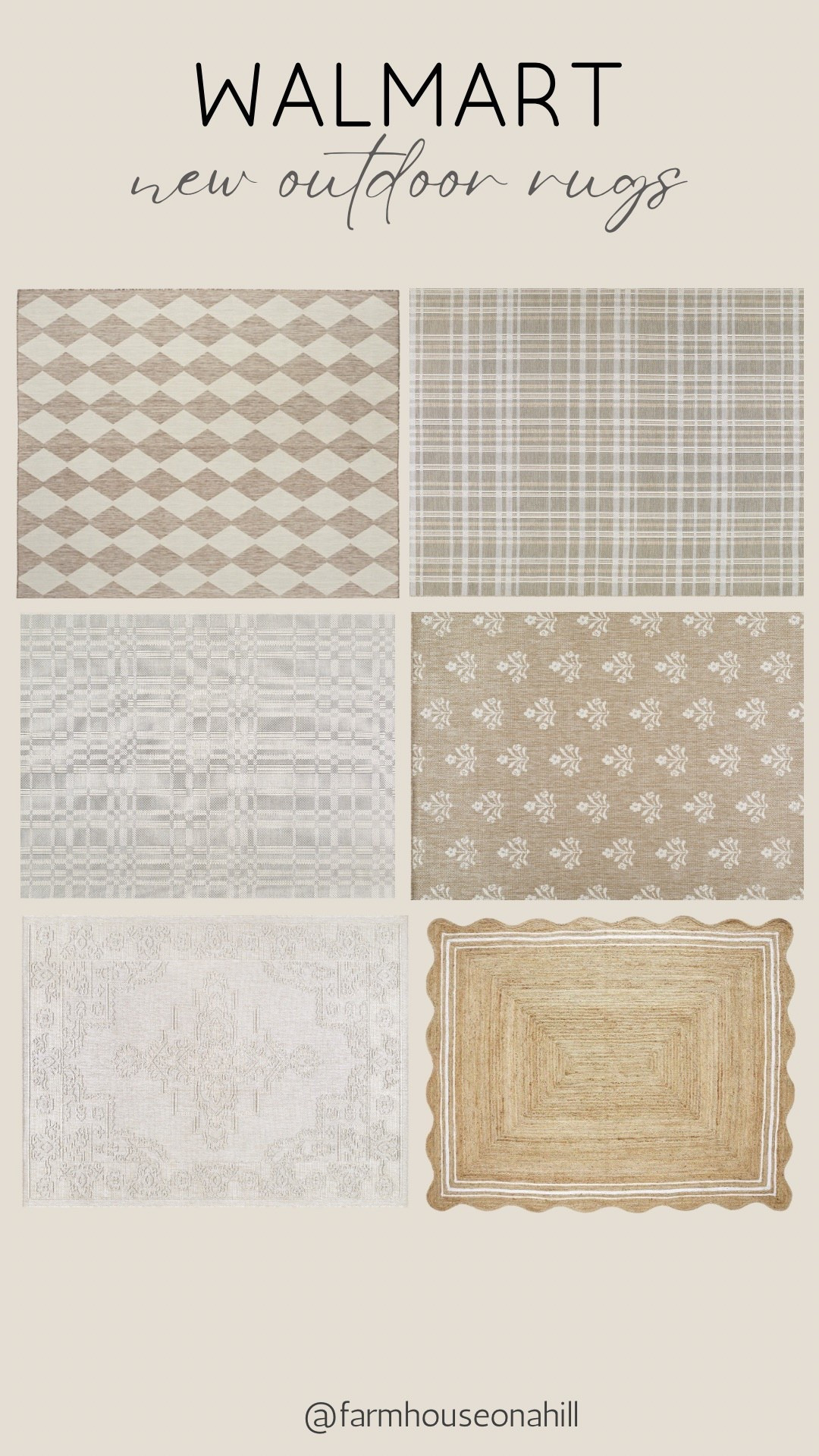 Walmart new spring summer outdoor rugs! 

Patio rugs 


#LTKHome #LTKFindsUnder100 #LTKSeasonal