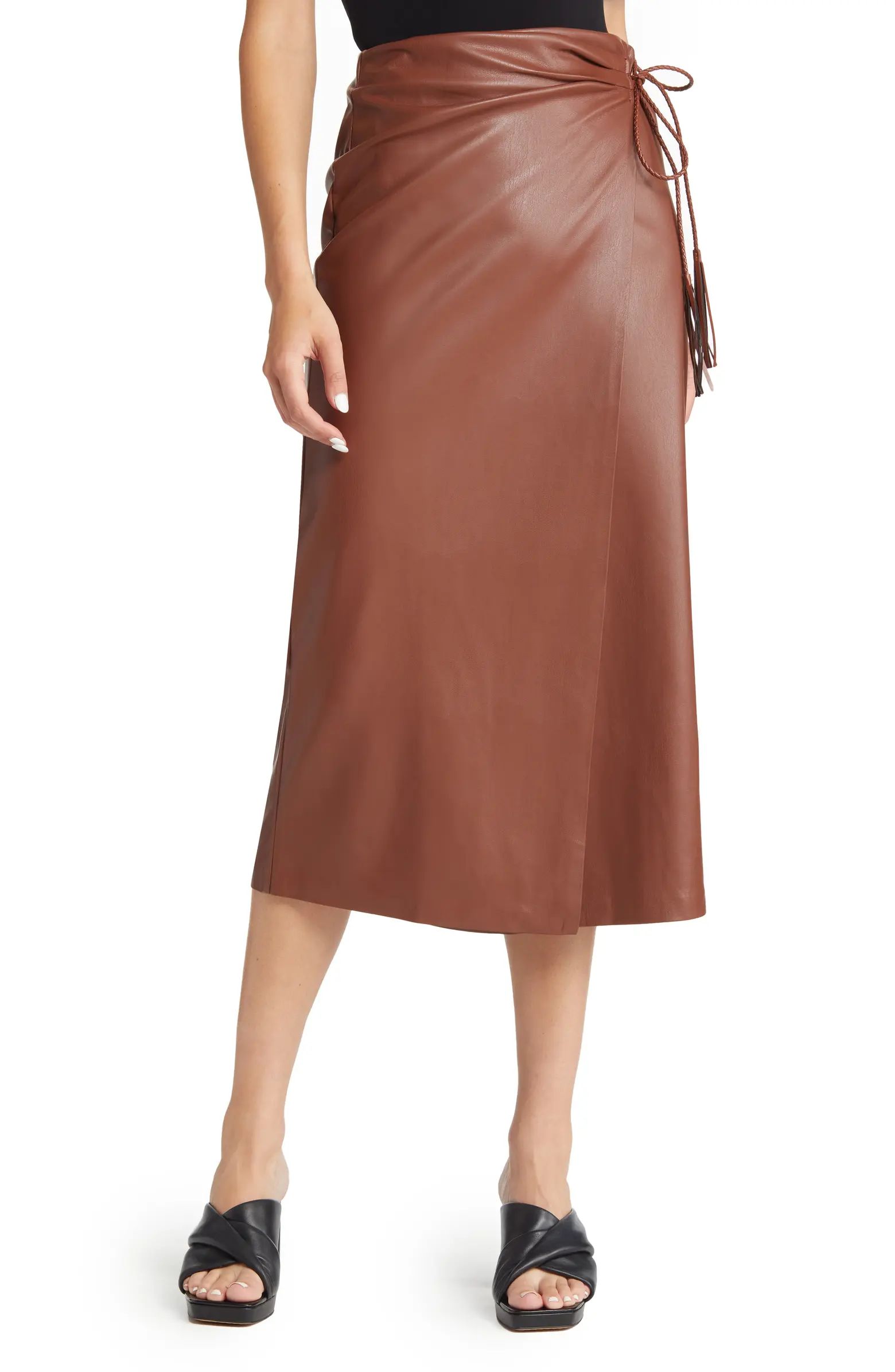 The It's A Wrap Faux Leather Skirt | Nordstrom