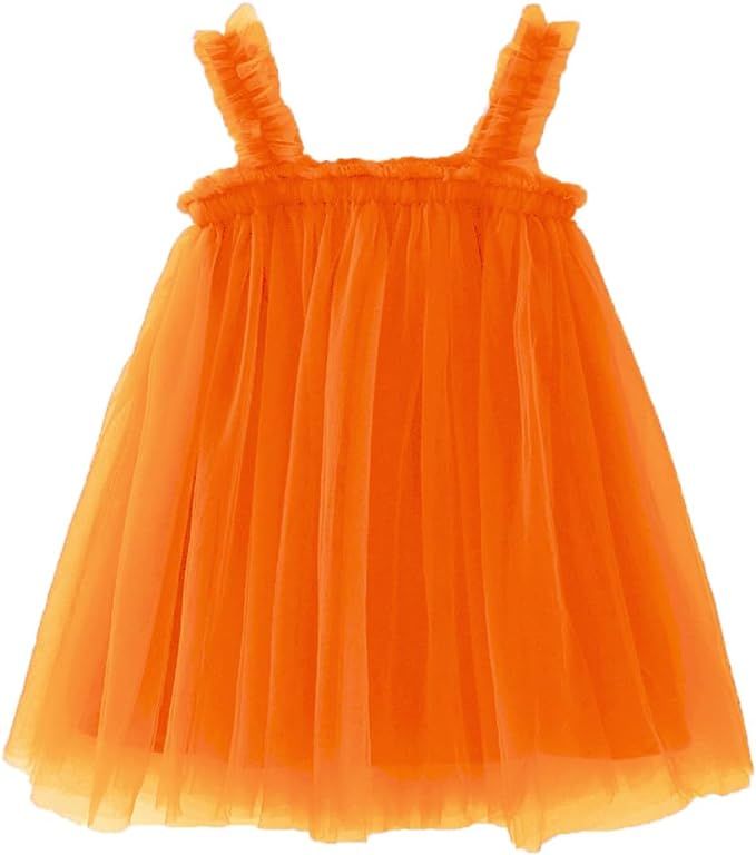 Baby Girl Tutu Dresses Infant Sleeveless Dress Toddler Rainbow Tulle Dress Princess Soft Pom Tutu... | Amazon (US)