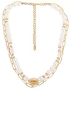 Ettika Pearl Layer Necklace in Gold from Revolve.com | Revolve Clothing (Global)