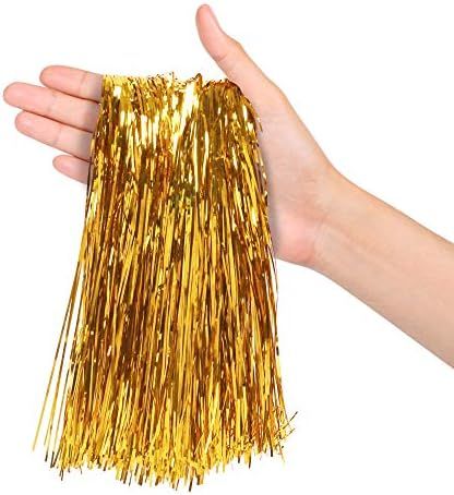 Gold Tinsel Strands Metallic Icicle Fringe Pack of 2000 for Holiday Christmas Tree Birthday Party... | Amazon (US)