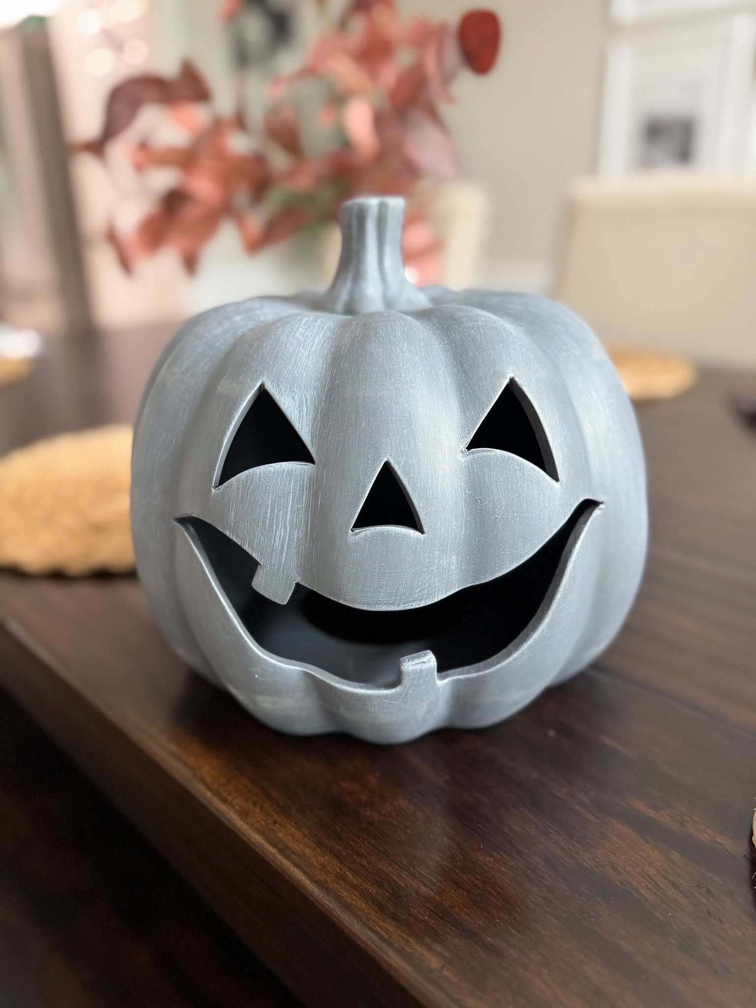 The cutest clay jack-o-lantern under $25! 9” tall, would be great for table top decor or front porch. There’s a hole in the bottom for candle/light. 
Halloween decor 
Fall decor 


#LTKSeasonal #LTKHome #LTKFindsUnder50
