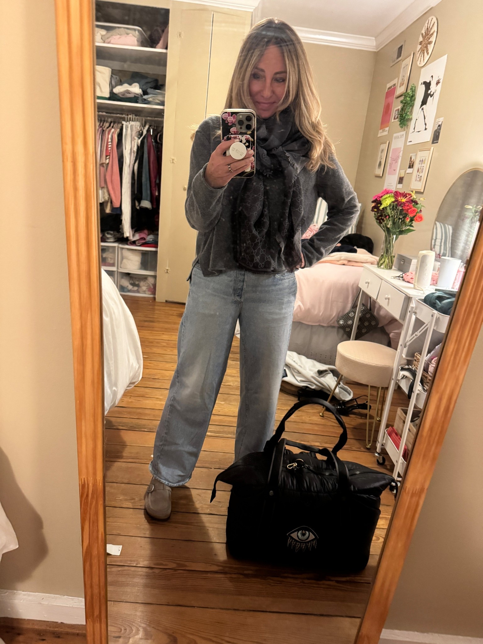 Travel Outfit for the overnight flight to Tel Aviv. Can't travel without my favorite sweatpant jeans! 

#LTKdayinmylife #LTKSeasonal #LTKTravel