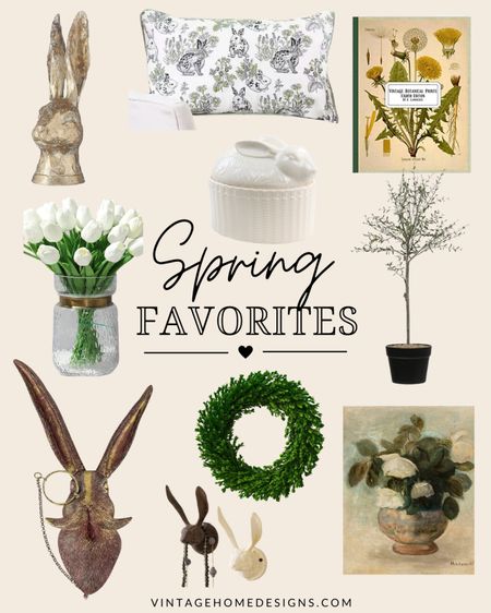 A few more of my current spring home decor favorite finds!

Rabbits, wreaths, rugs, lamps, pillows, bunnies, topiaries, pillows, artwork, decorative spring books, dishes 

#LTKstyletip #LTKSeasonal #LTKhome