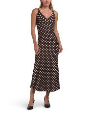 Dot Pucker Print A-line Maxi Dress | TJ Maxx