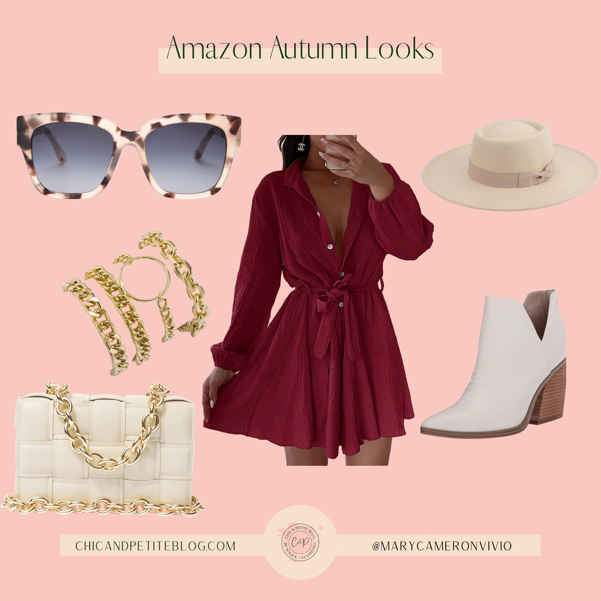 Amazon Autumn Look, Fall Fashion, White Booties, Fall Dresses

#LTKunder100 #LTKSeasonal #LTKunder50
