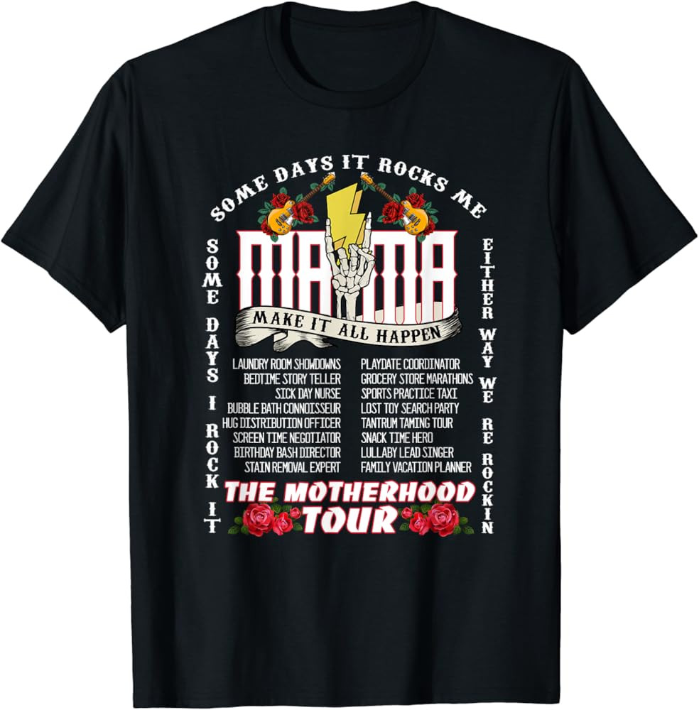 Amazon.com: Mama Tour Rock Tour Mom's Life Mother's Day Family for women T-Shirt : Clothing, Shoe... | Amazon (US)