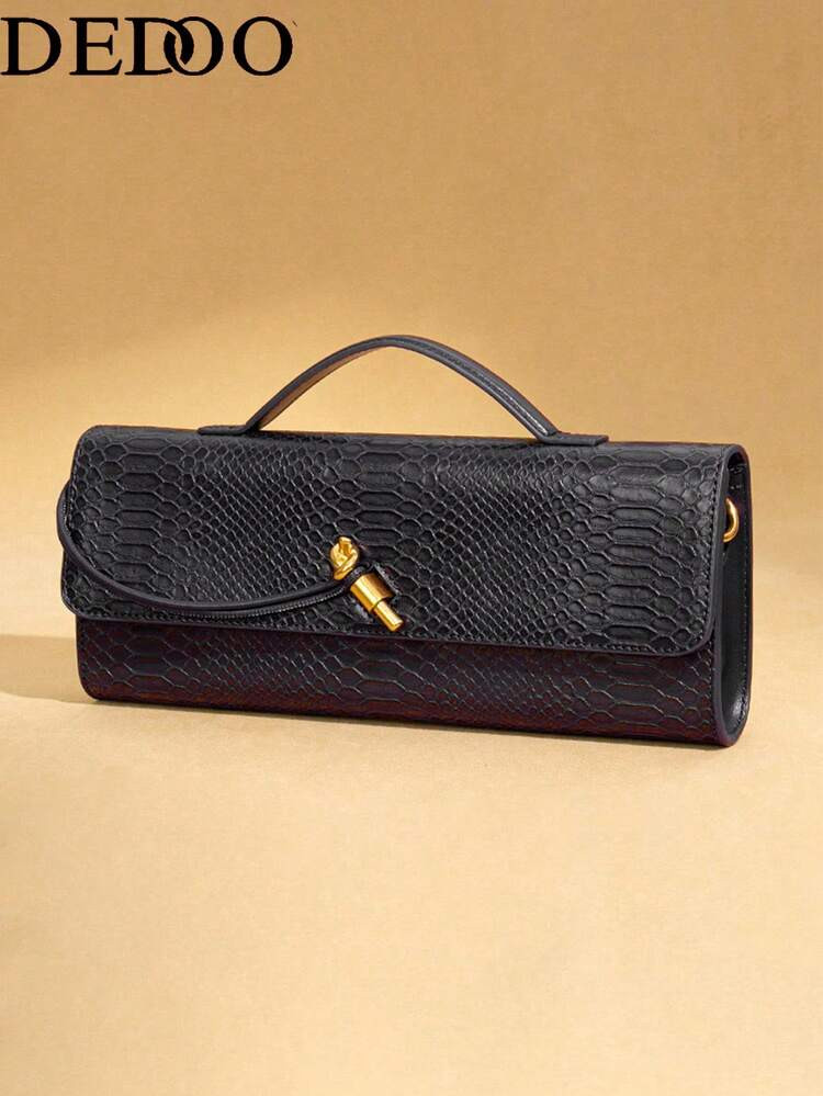 Dedoo Burgundy Handbag, Cherry Red Envelope Burgundy Envelope High-End New Handbag, European And American Fashion Crocodile Leather Flap Handbag, Evening Bag, Shoulder Bag, Crossbody Bag. Elegant Ladies Handbag, Elegant Ladies Bag, Luxury | SHEIN