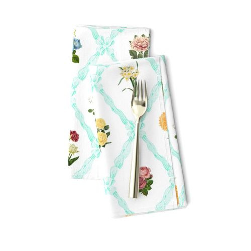 Botanical Floral Bow Trellis | Spoonflower