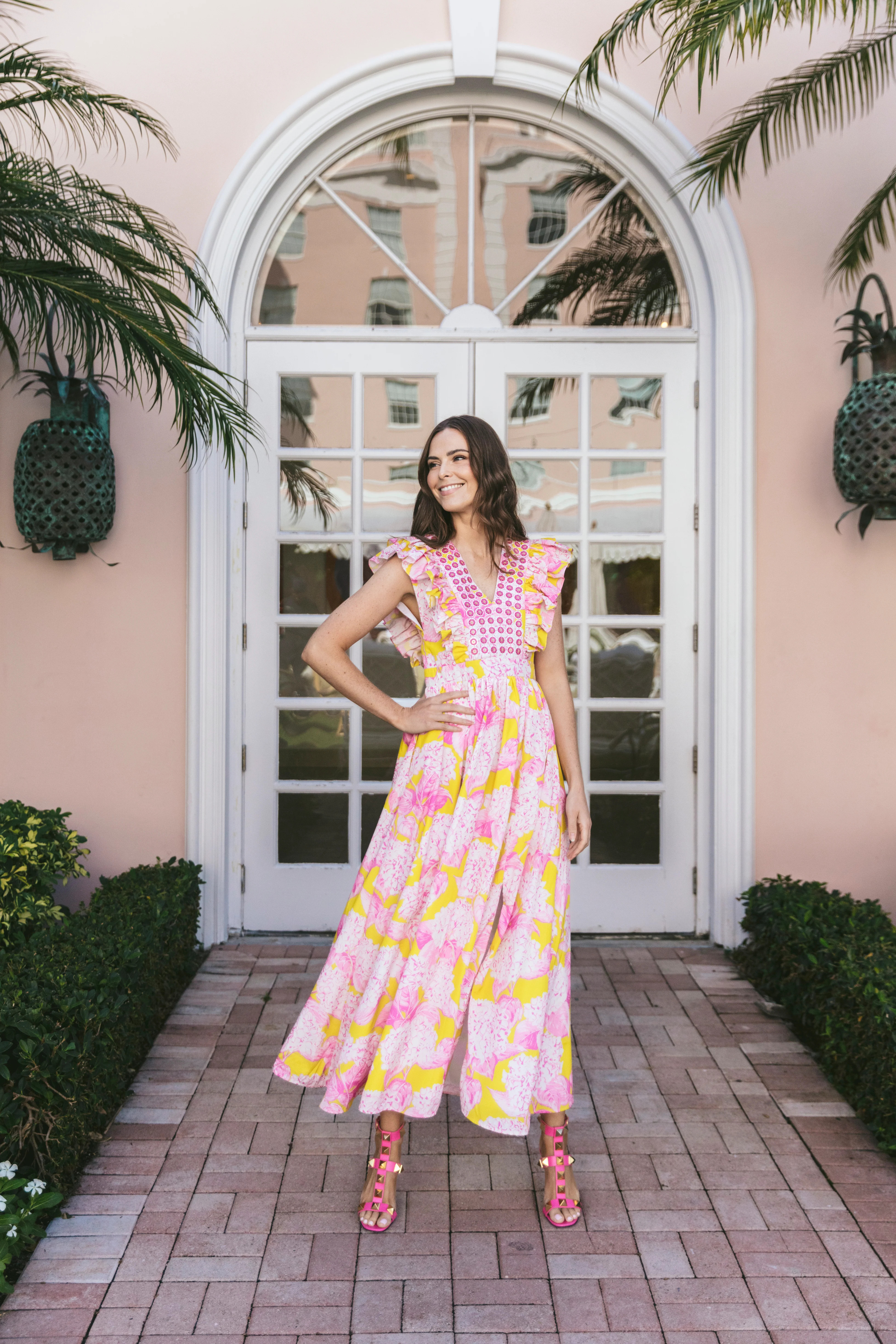 Sheridan French I Spring 2024 I Stacey Dress in Pink Lemonade Hydrangea | Sheridan French