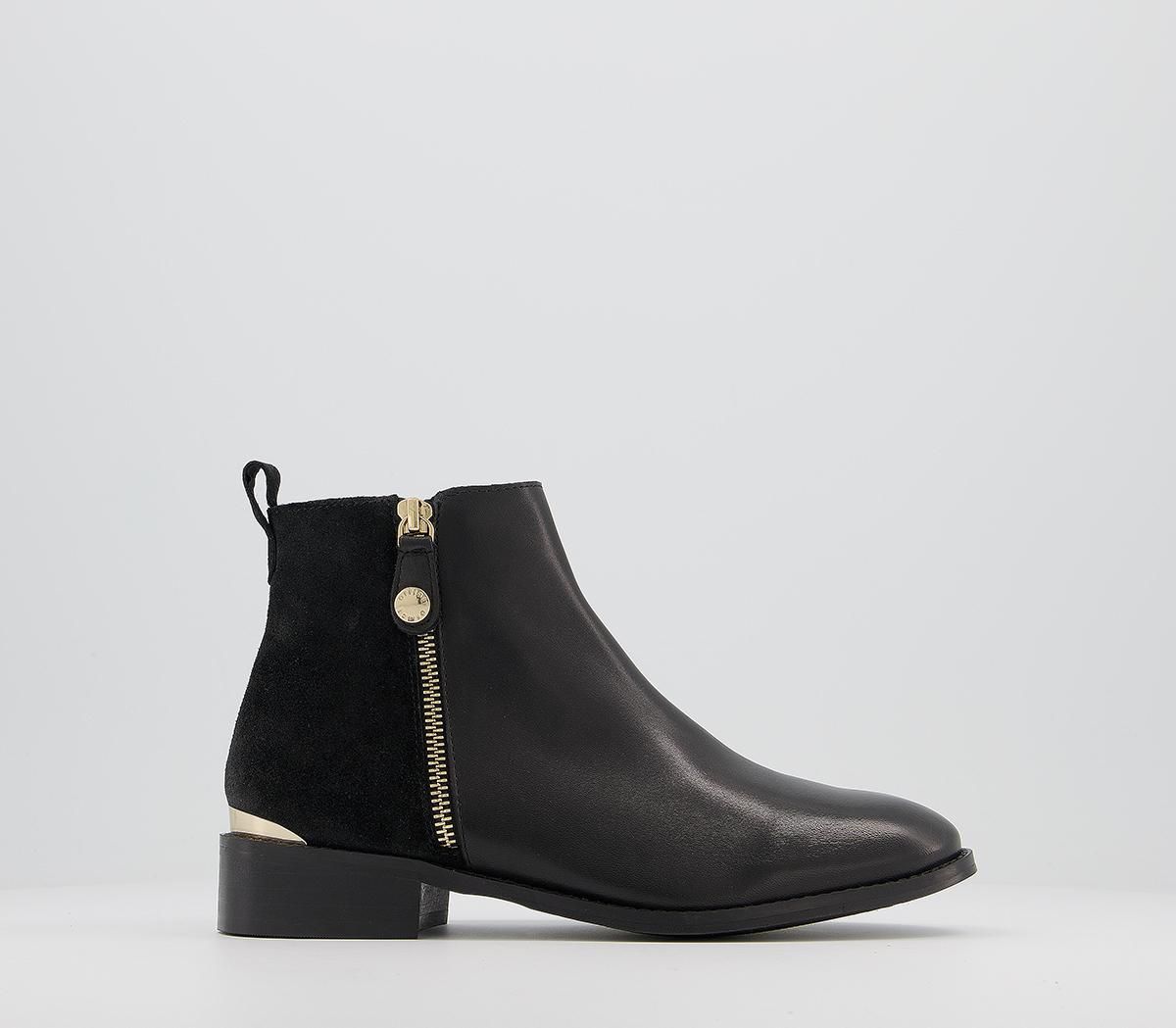 Office
								Accept Feature Side Zip Ankle Boots
								Black Leather | OFFICE London (UK)