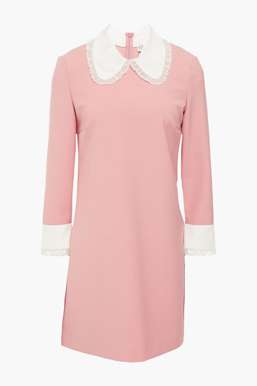 Point d'esprit-trimmed crepe de chine mini dress | The Outnet (US and CA)