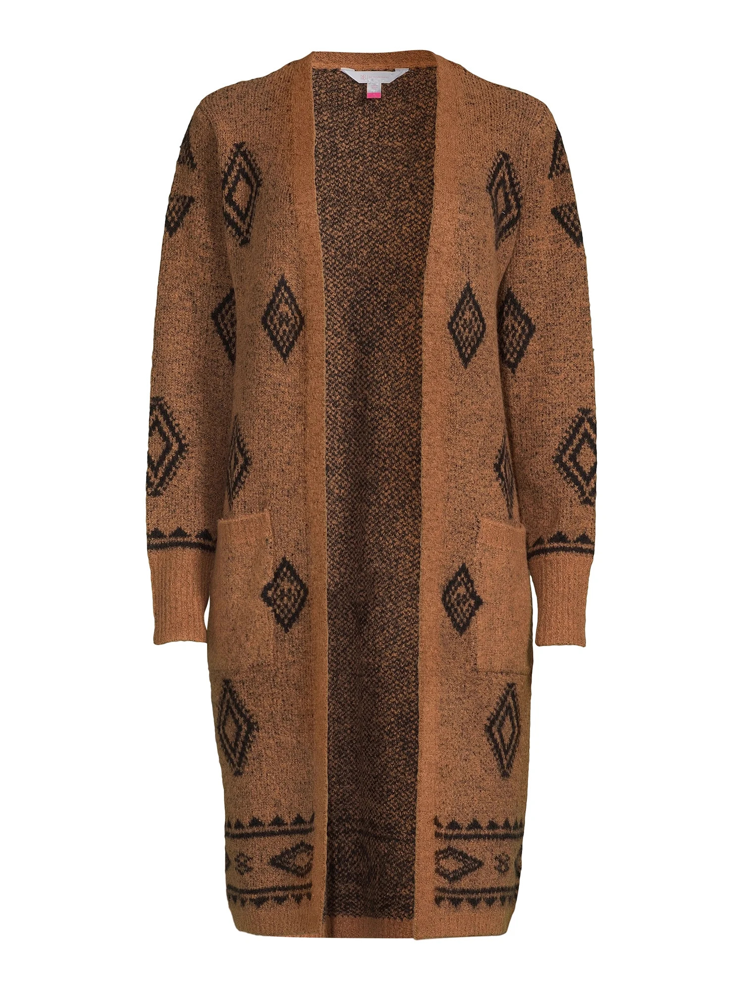 No Boundaries Juniors' Diamond Pattern Cardigan - Walmart.com | Walmart (US)