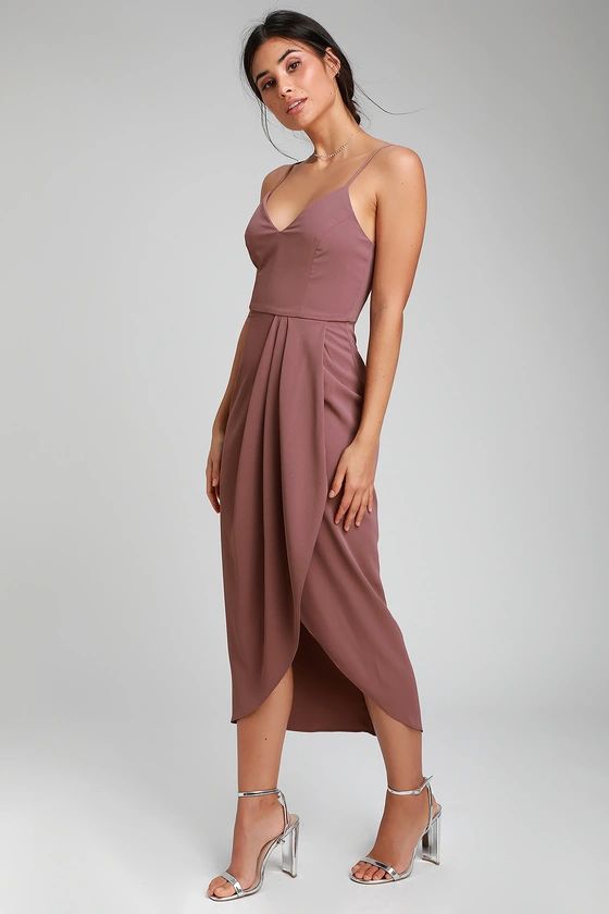 Reinette Mauve Purple Midi Dress | Lulus (US)