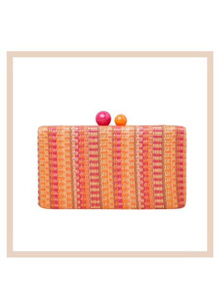 Pink multi colour woven hard case clutch bag purse

#LTKfindsunder100 #LTKitbag #LTKstyletip