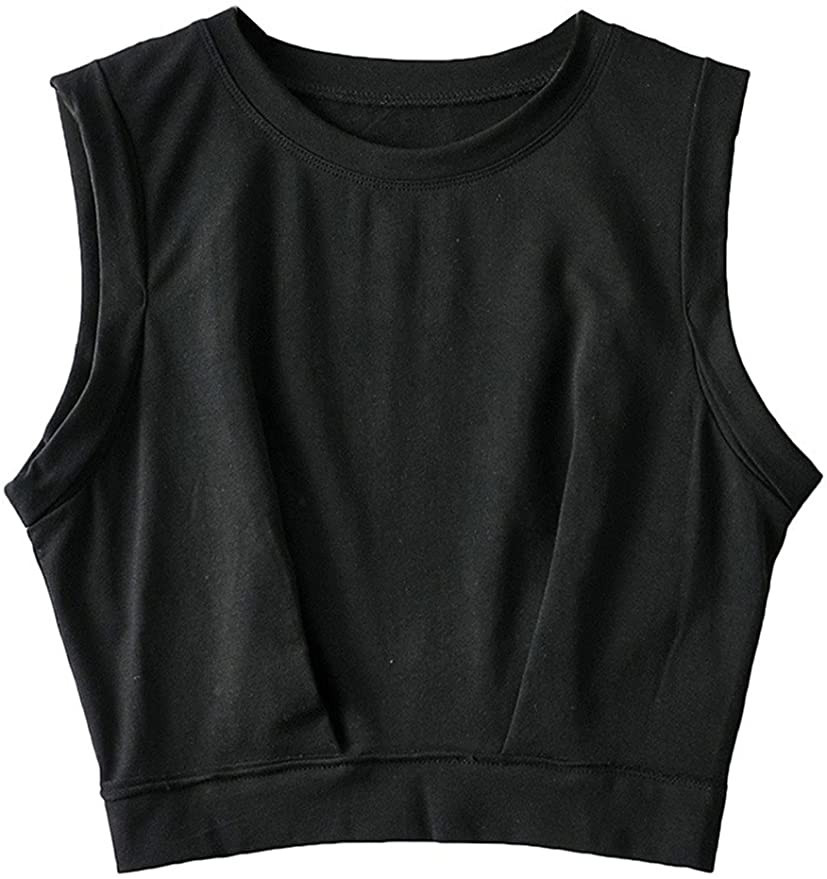 Bianstore Womens Cute Crop Top Sleeveless Athletic Shirts Summer Cropped Workout Tops | Amazon (US)