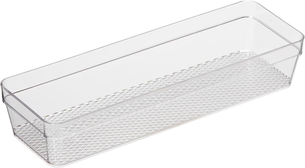 Oggi Clear Drawer Organizer - 3" X 9.5" - Ideal for Organizing Kitchen Drawers, Office, Desk, Sil... | Amazon (US)