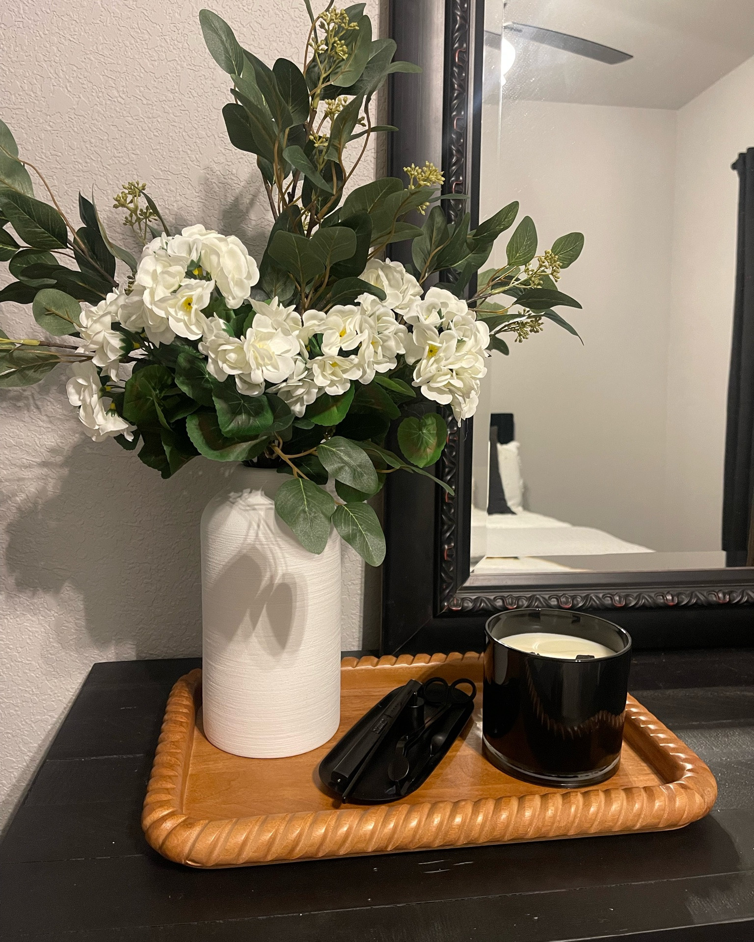 Guest Bedroom Dresser Styling

Guest bedroom decor, target faux floral, target faux plant, hearth and hand faux floral, hearth and hand faux plant, hearth and hand faux branch, target tall white ceramic case, black candle, Amani black candle accessories, wood fluted tray, target wood tray, studio McGee wood tray, guest bedroom decor, guest room inspiration, cozy guest bedroom, neutral guest bedroom, elegant guest bedroom, modern guest bedroom, classy bedroom decor, curated bedroom decor, elevated bedroom styling, timeless home decor, traditional home decor, cozy home aesthetic, luxury look for less decor, designer inspired decor, target home decor, target bedroom decor, target faux floral, target faux flowers, target faux plant, target faux greenery, target faux stems, target branch decor, hearth and hand decor, hearth and hand faux floral, hearth and hand faux plant, hearth and hand faux branch, magnolia inspired decor, studio mcgee inspired decor, studio mcgee target decor, target ceramic vase, tall white ceramic vase, white vase decor, statement vase decor, vase styling ideas, faux branch styling, faux greenery decor, neutral floral decor, spring home decor, summer home decor, shelf styling decor, dresser styling ideas, bedroom dresser decor, bedside table decor, black candle decor, black candle accessories, luxury candle decor, modern candle styling, amani candle accessories, decorative candle accessories, cozy bedroom accents, wood fluted tray, fluted wood tray, decorative wood tray, target wood tray, studio mcgee wood tray, wooden tray decor, tray styling ideas, bedroom tray decor, coffee table tray styling, rustic modern decor, modern farmhouse decor, organic modern decor, layered home decor, textured home decor, aesthetic home decor, home styling inspiration, target decor finds, target home finds, trending target decor, viral target home, affordable luxury decor, cozy neutral decor, elegant home styling

#LTKHome #LTKSeasonal #LTKselfcare