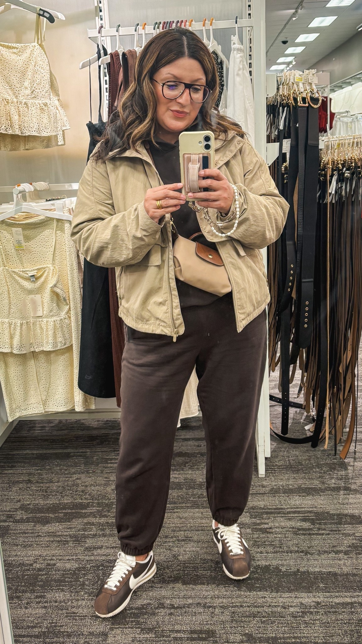 Lululemon jacket (14)
GAP sweatshirt (L)
GAP sweatpants (L)
Nike Cortez
Amazon crossbody


#LTKMidsize #LTKSaleAlert #LTKOver40