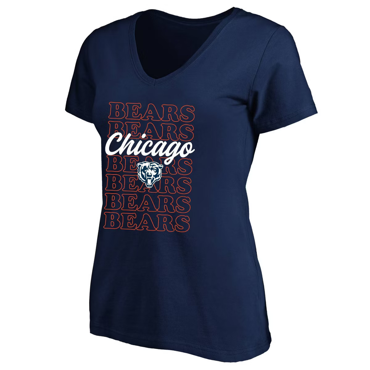 NFL Chicago Bears Women's Plus Size Short Sleeve V-Neck T-Shirt | Target