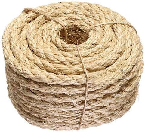 ATERET 3/8 Inch by 100-Feet Sisal Rope I Natural Fiber Twisted Sisal Rope I Multipurpose, Lightwe... | Amazon (US)