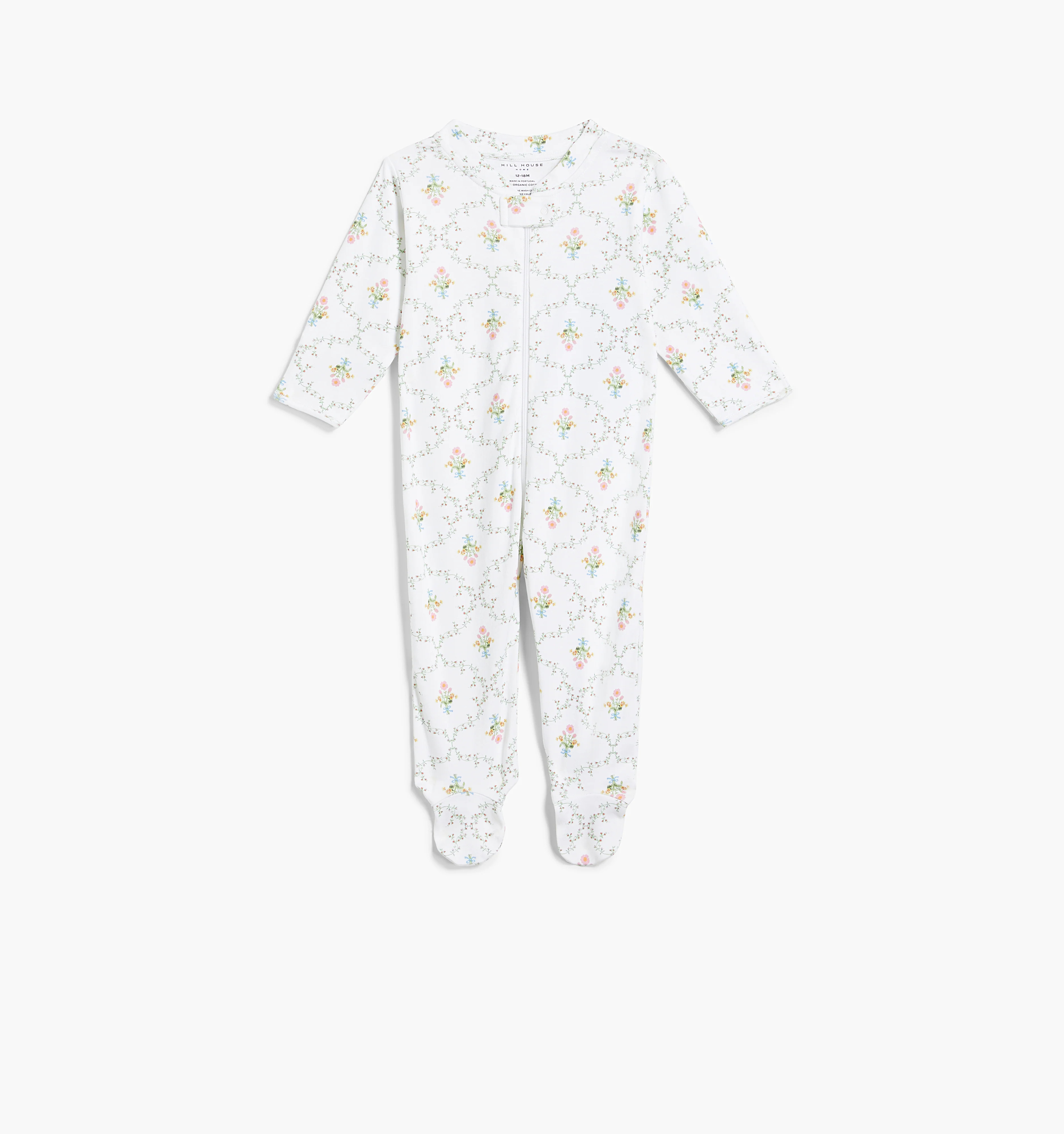 The Footie Pajama | Pastel Trellis / 3-6M | 100% Cotton | Hill House Home | Hill House Home US