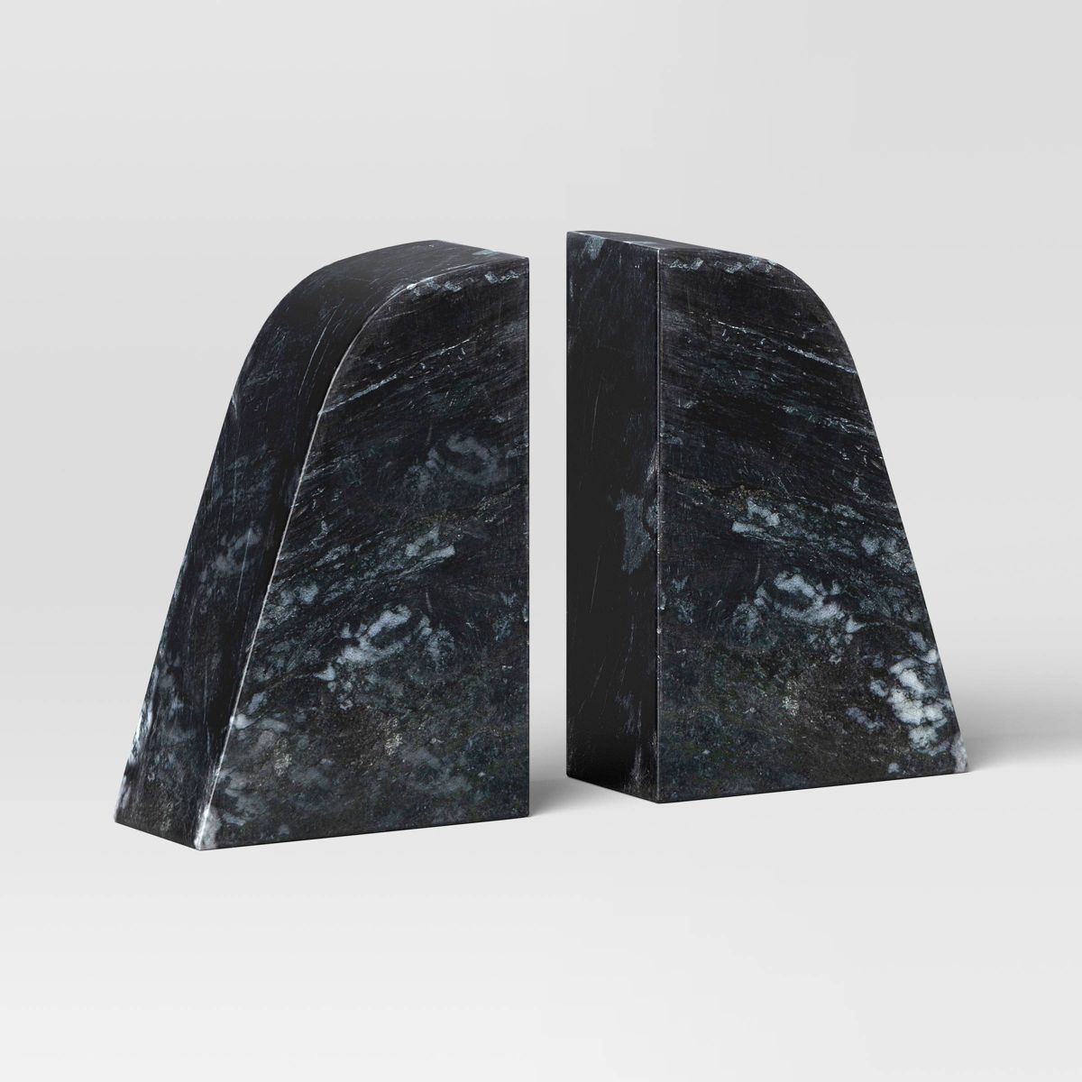 2pc Marble Bookends Black - Threshold™ | Target