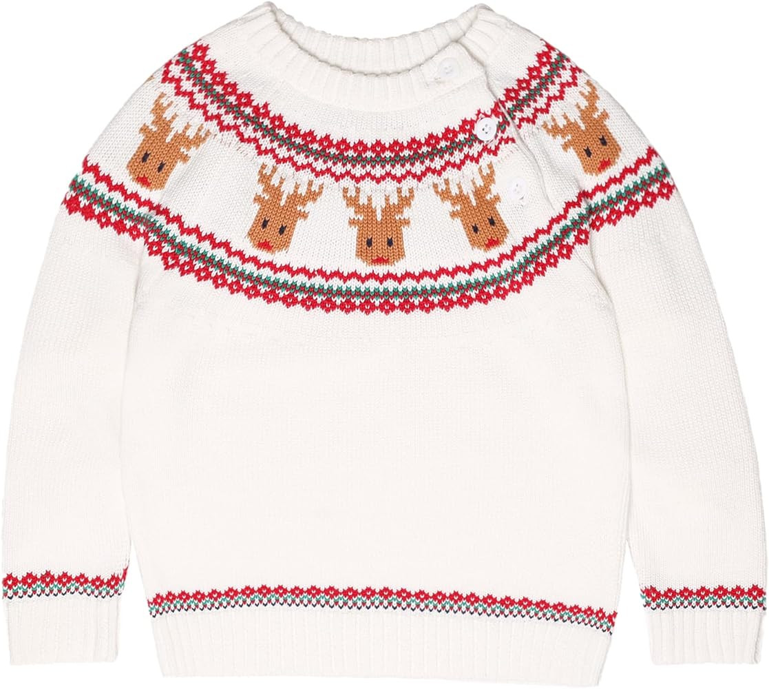 Baby Toddler Boys Girls Sweater Knit Christmas Sweatshirt Little Kids Pullover Cotton Winter Warm... | Amazon (US)
